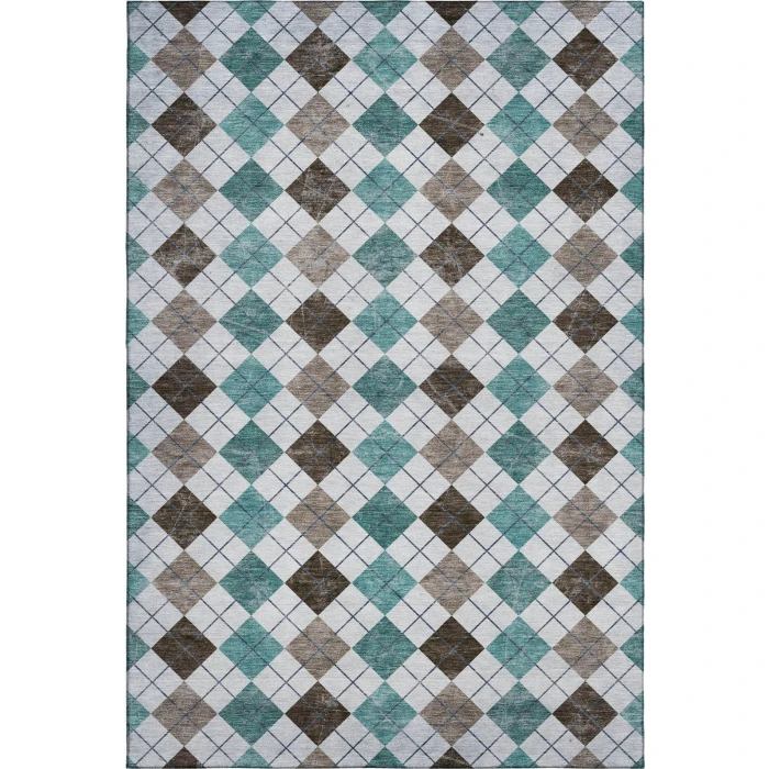 Addison Mayfield Teal AMF2237 - 8ft. Round Rug
