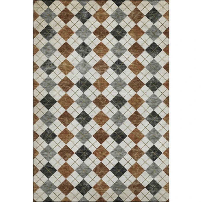 Addison Mayfield Orange AMF2237 - 8ft. Round Rug