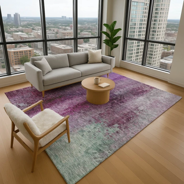 Addison Mayfield Purple AMF2241 2ft. 3in. x 7ft. 6in. Rect. Rug