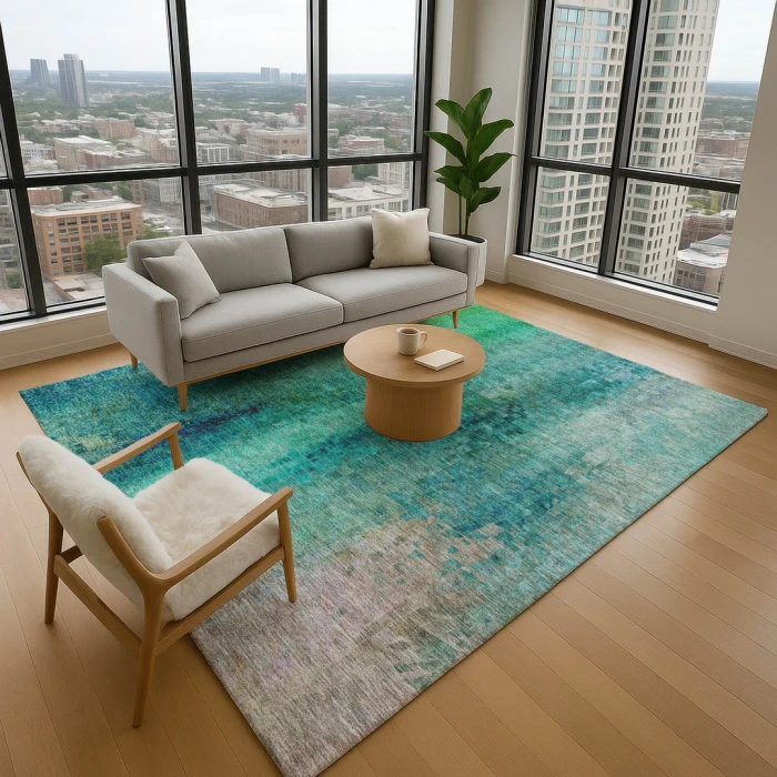 Addison Mayfield Teal AMF2241 8ft. x 10ft. Rect. Rug