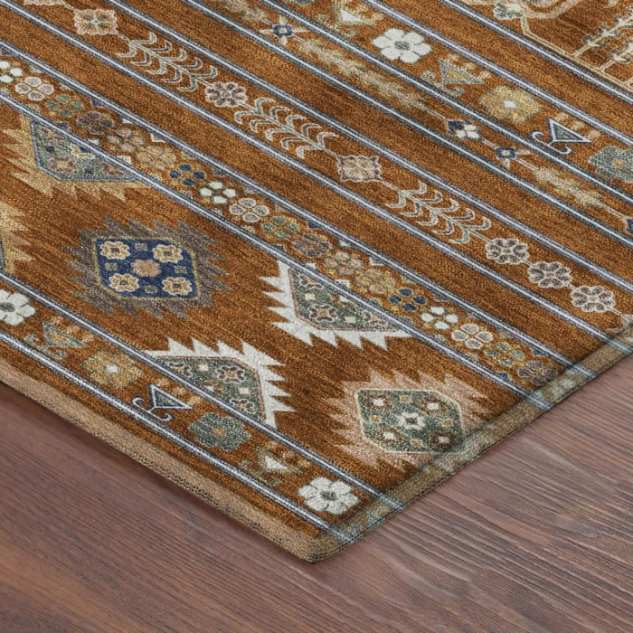 Addison Mayfield Orange AMF2244 - 8ft. Round Rug