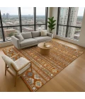 Addison Mayfield Orange AMF2244 - 8ft. Round Rug