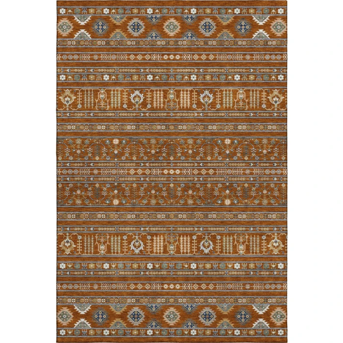 Addison Mayfield Orange AMF2244 - 8ft. Round Rug