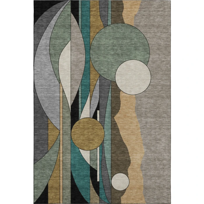Addison Mayfield Brown AMF2252 - 8ft. Round Rug