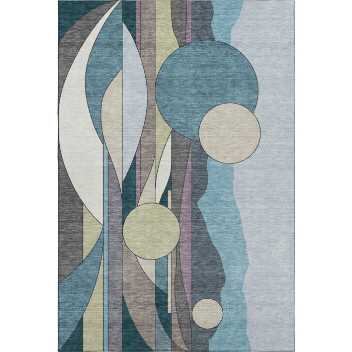 Addison Mayfield Teal AMF2252 - 8ft. Round Rug