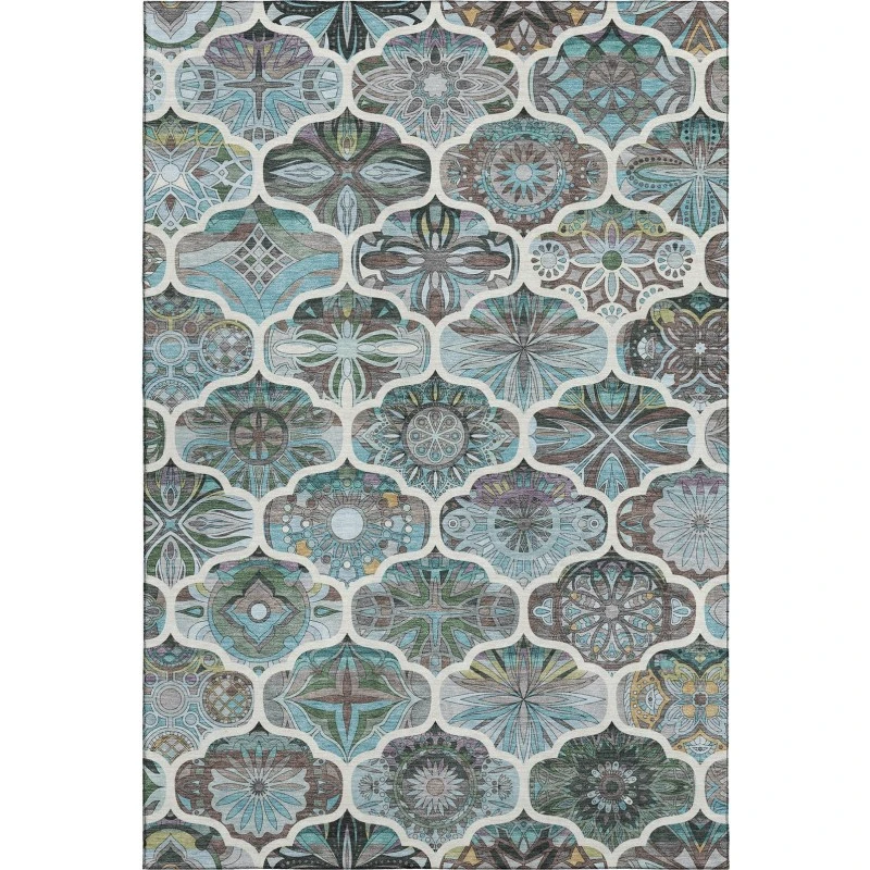 Addison Mayfield Teal AMF2257 5ft. x 7ft. 6in. Rect. Rug