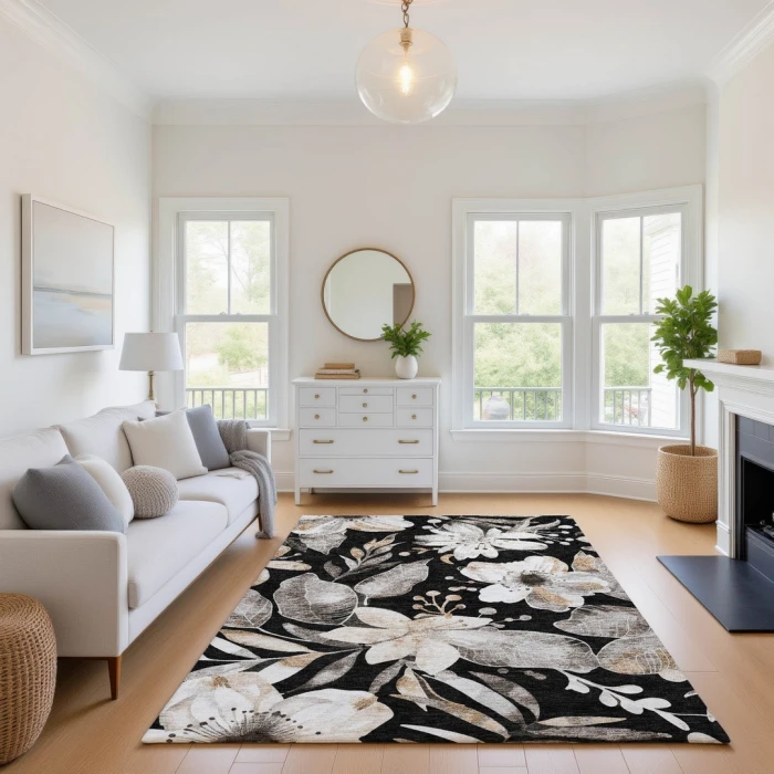 Addison Mayfield Black AMF2260 2ft. 3in. x 7ft. 6in. Rect. Rug