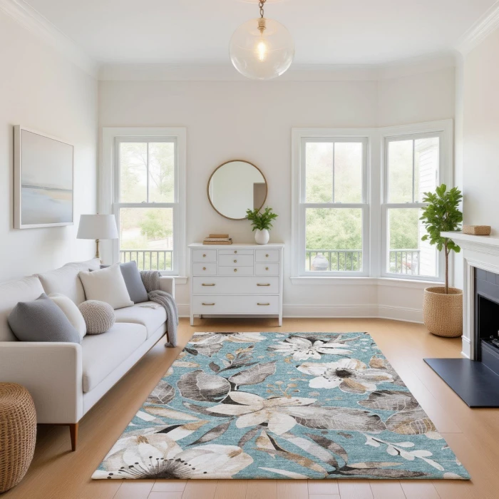 Addison Mayfield Teal AMF2260 8ft. x 10ft. Rect. Rug