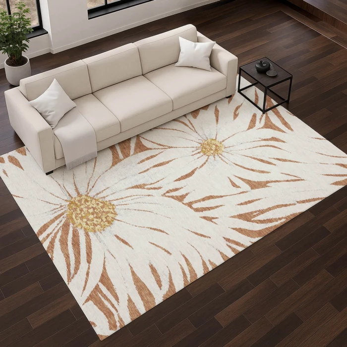Addison Mayfield Orange AMF2263 - 8ft. Round Rug
