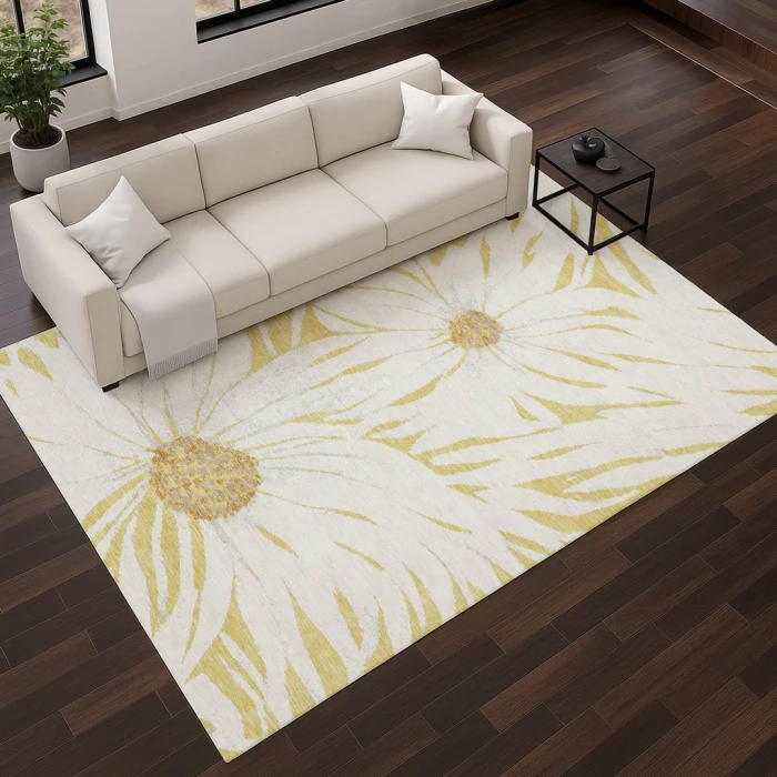Addison Mayfield Gold AMF2263 - 8ft. Round Rug