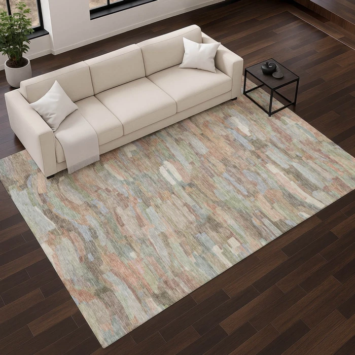 Addison Mayfield Orange AMF2266 - 8ft. Round Rug