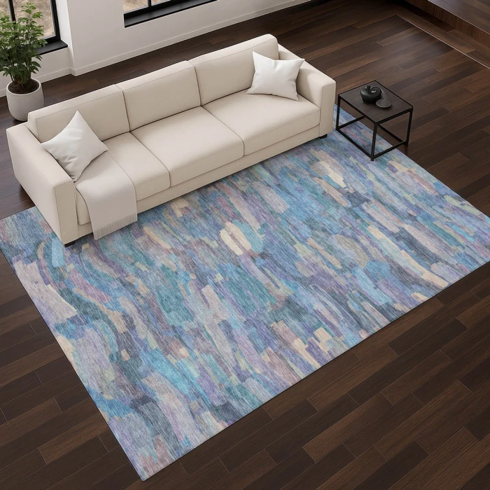 Addison Mayfield Blue AMF2266 - 8ft. Round Rug