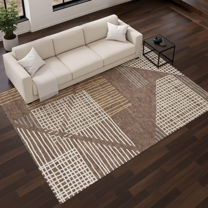 Addison Mayfield Brown AMF2270 - 8ft. Round Rug