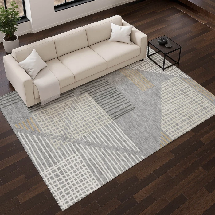 Addison Mayfield Gray AMF2270 - 8ft. Round Rug