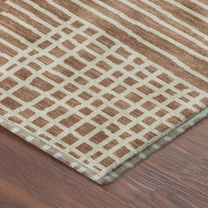 Addison Mayfield Orange AMF2270 - 8ft. Round Rug