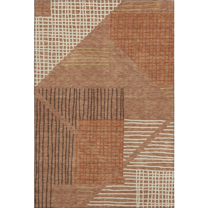 Addison Mayfield Orange AMF2270 - 8ft. Round Rug