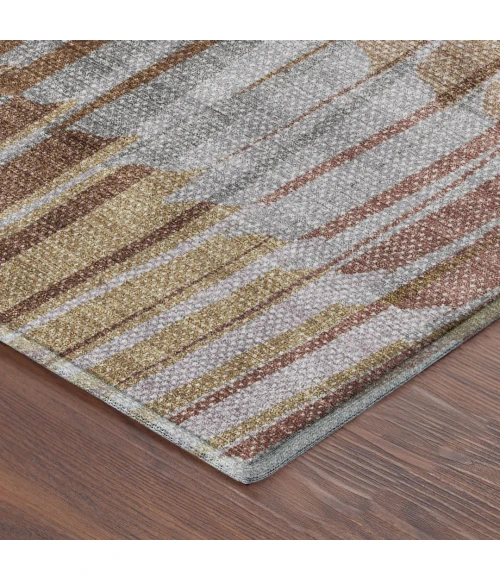 Addison Mayfield Orange AMF2271 - 8ft. Round Rug