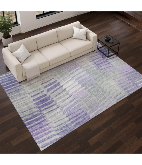 Addison Mayfield Purple AMF2271 - 8ft. Round Rug