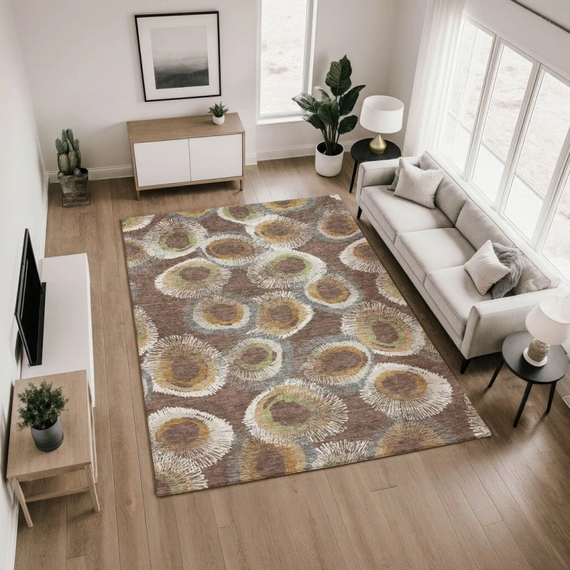 Addison Mayfield Brown AMF2278 - 8ft. Round Rug