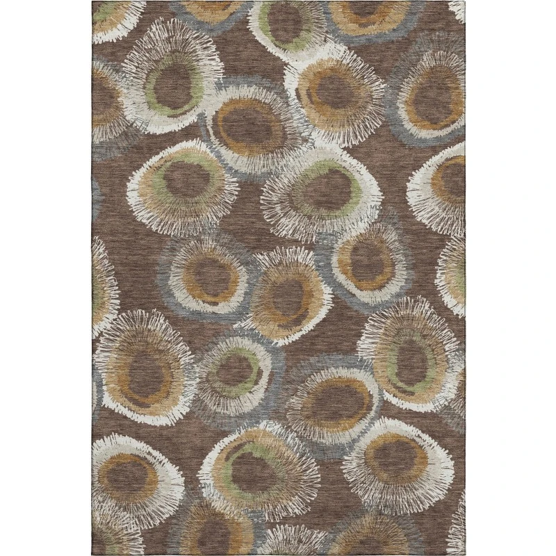 Addison Mayfield Brown AMF2278 - 8ft. Round Rug
