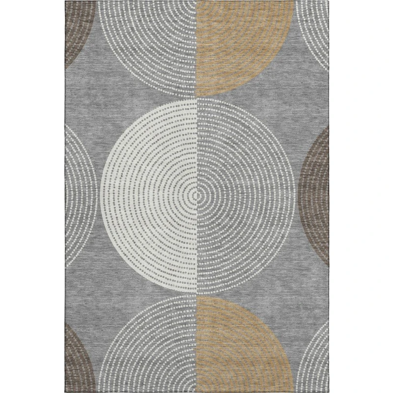 Addison Mayfield Gray AMF2281 - 8ft. Round Rug