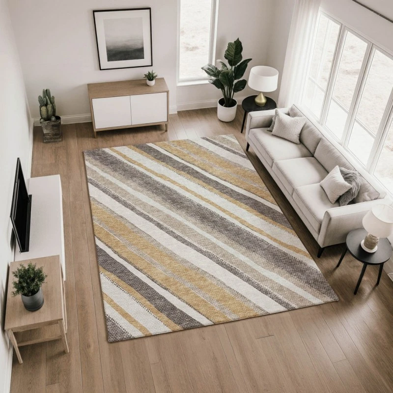 Addison Mayfield Gold AMF2282 - 8ft. Round Rug
