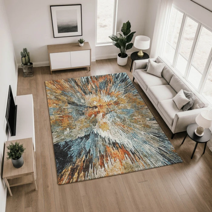 Addison Mayfield Brown AMF2283 - 8ft. Round Rug