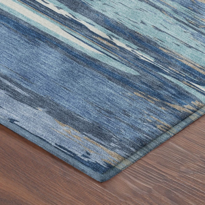 Addison Mayfield Blue AMF2287 - 8ft. Round Rug