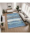 Addison Mayfield Blue AMF2287 - 8ft. Round Rug