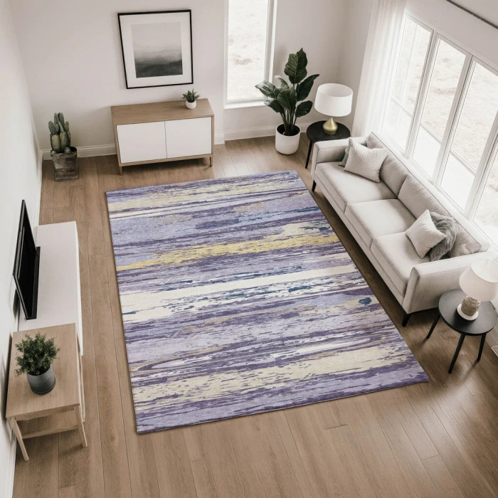 Addison Mayfield Purple AMF2287 - 8ft. Round Rug