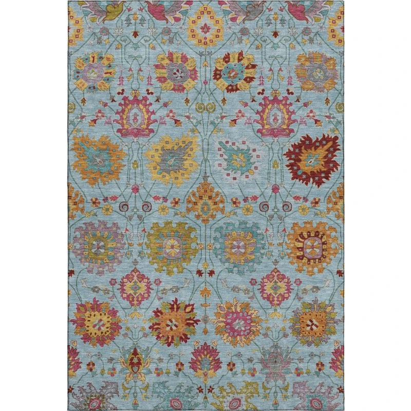 Addison Mayfield Blue AMF2288 - 8ft. Round Rug