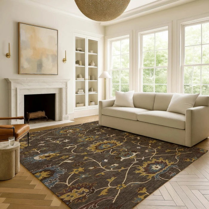Addison Mayfield Brown AMF2290 - 8ft. Round Rug