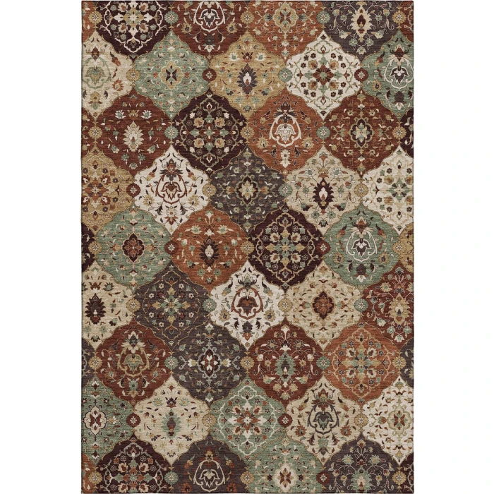Addison Mayfield Orange AMF2292 - 8ft. Round Rug