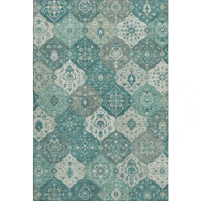 Addison Mayfield Teal AMF2292 - 8ft. Round Rug