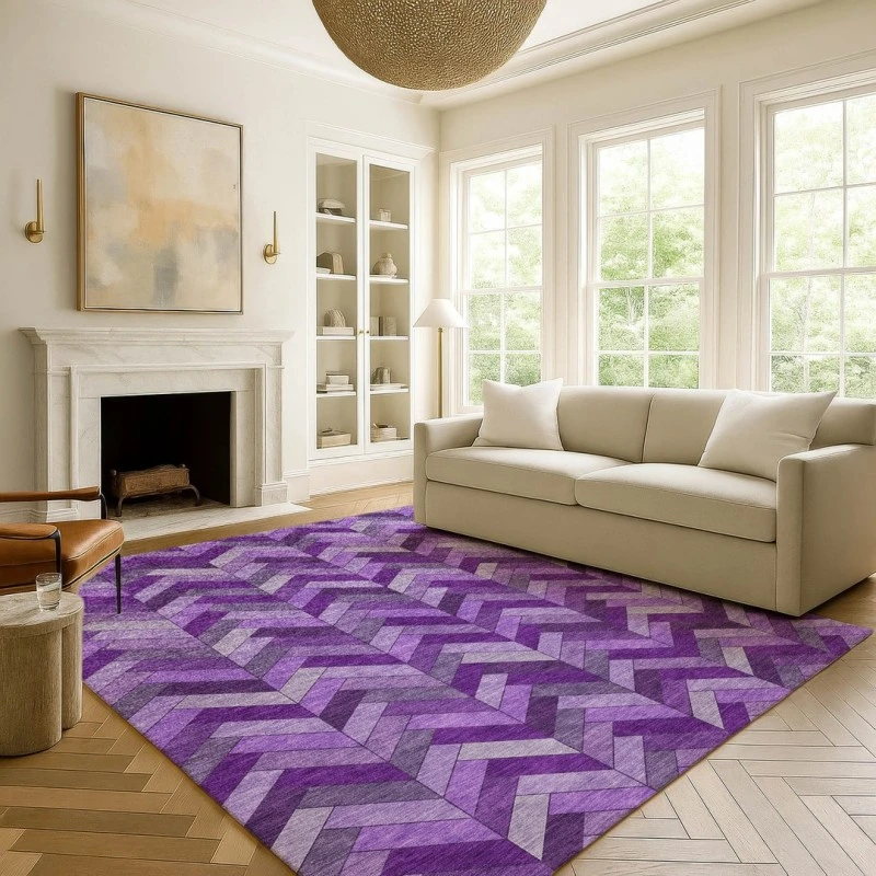 Addison Mayfield Purple AMF2296 - 8ft. Round Rug