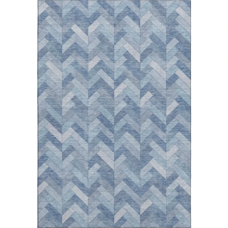 Addison Mayfield Blue AMF2297 - 8ft. Round Rug