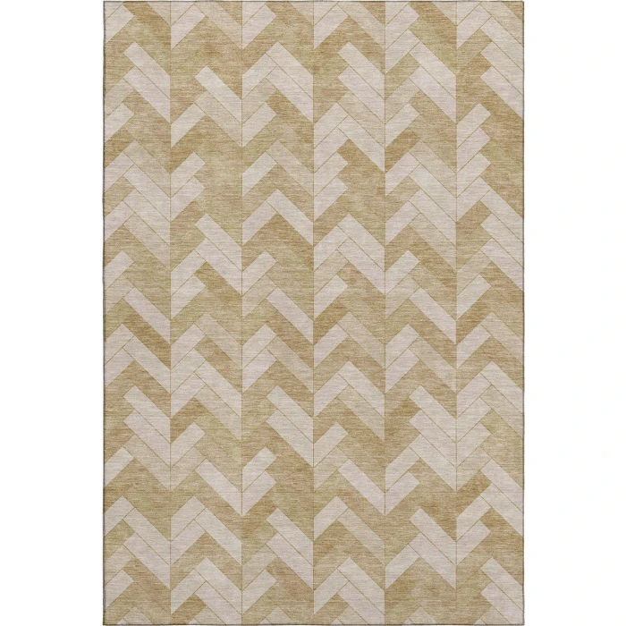Addison Mayfield Gold AMF2297 - 8ft. Round Rug