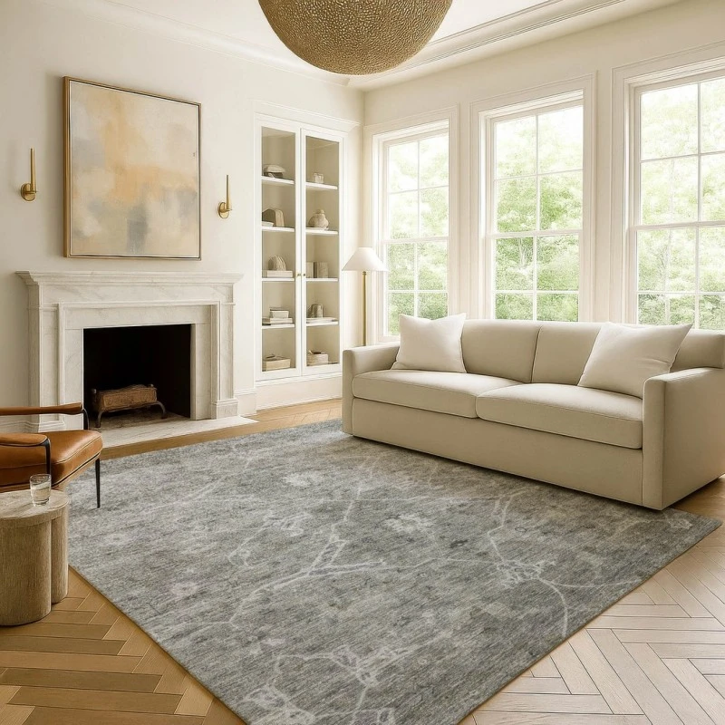 Addison Mayfield Gray AMF2298 - 8ft. Round Rug
