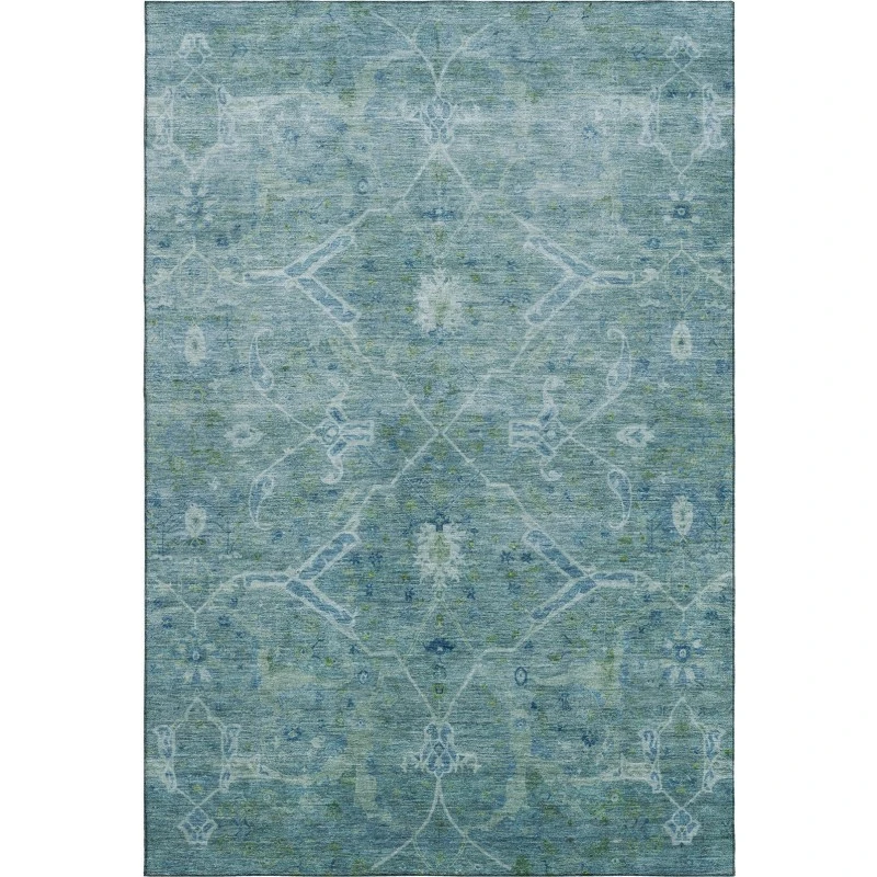 Addison Mayfield Teal AMF2298 - 8ft. Round Rug