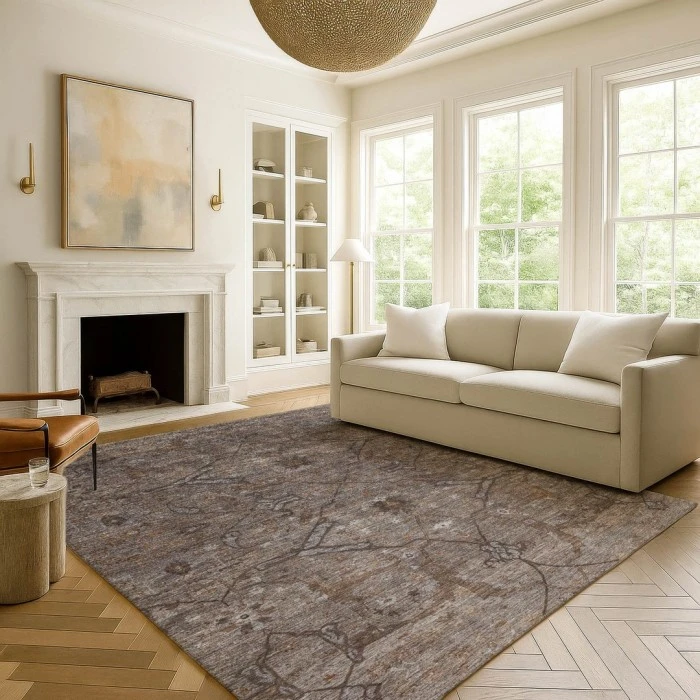 Addison Mayfield Brown AMF2299 - 8ft. Round Rug