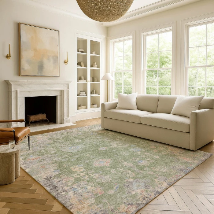 Addison Mayfield Green AMF2302 - 8ft. Round Rug