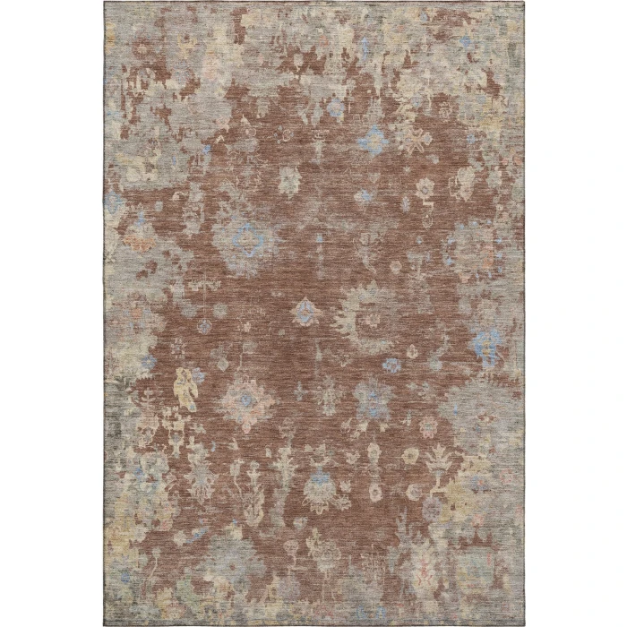 Addison Mayfield Orange AMF2302 - 8ft. Round Rug