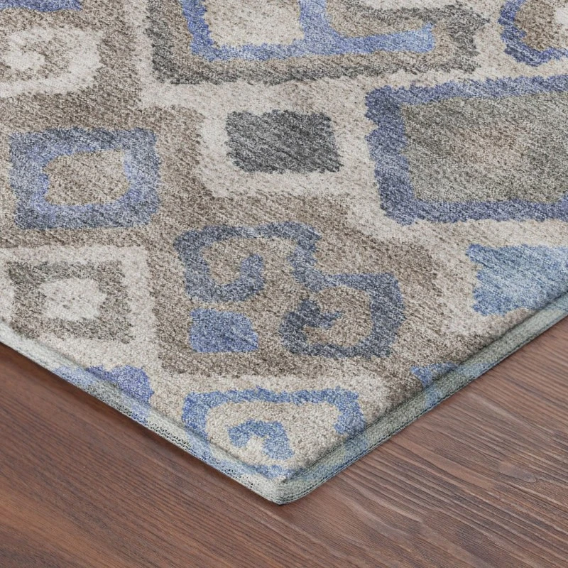 Addison Mayfield Blue AMF2304 - 8ft. Round Rug