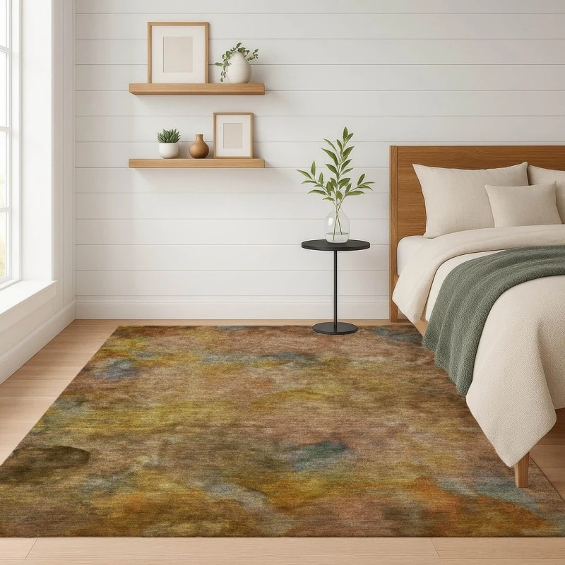 Addison Mayfield Orange AMF2312 - 8ft. Round Rug
