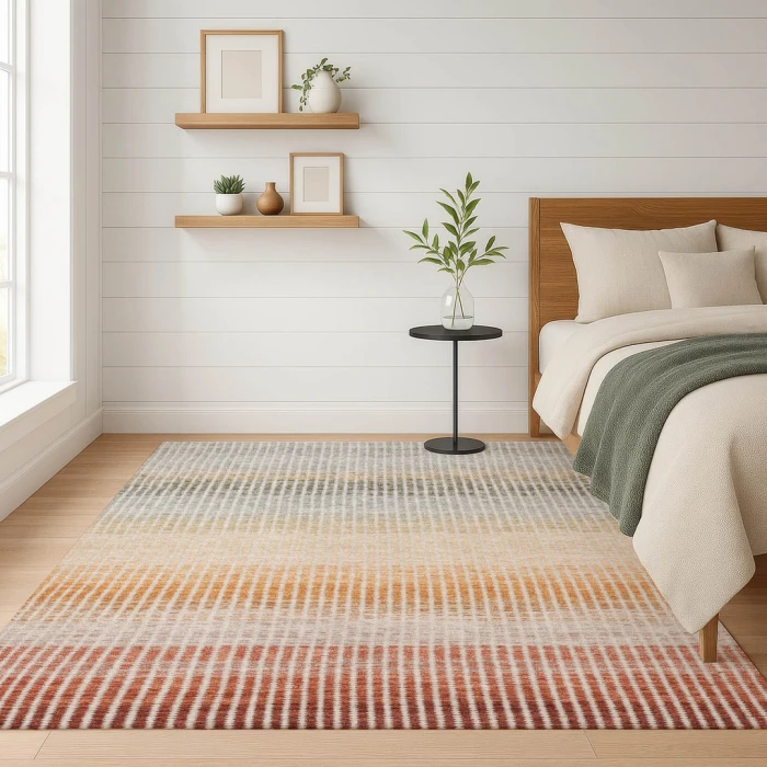 Addison Mayfield Orange AMF2313 - 8ft. Round Rug