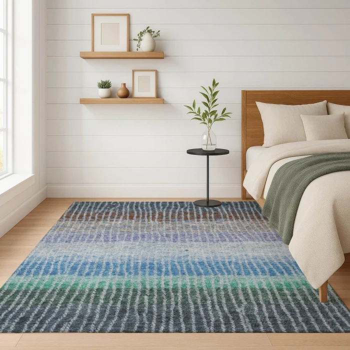 Addison Mayfield Blue AMF2314 - 8ft. Round Rug