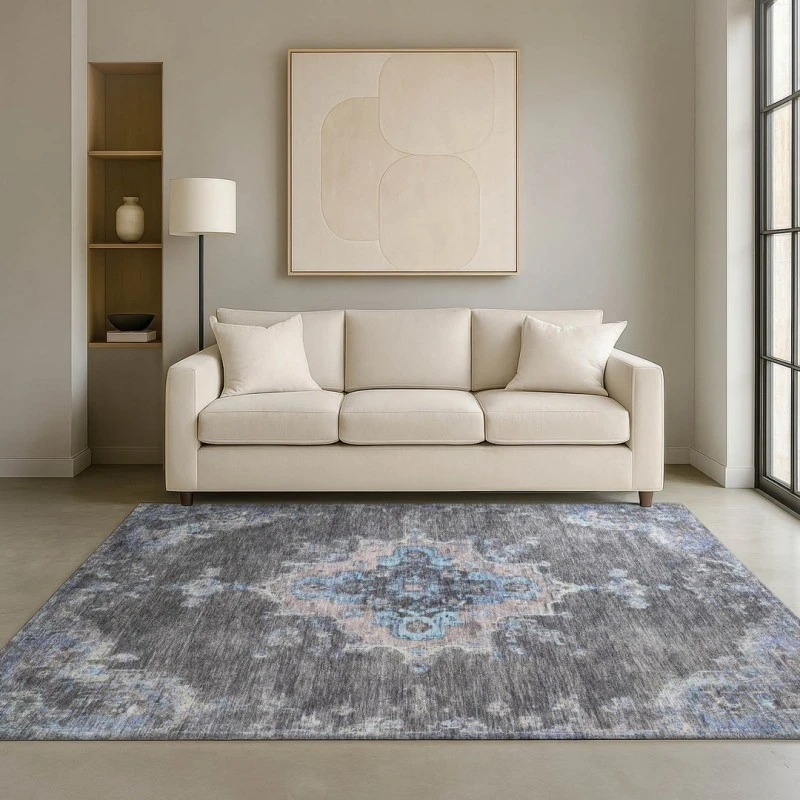 Addison Mayfield Gray AMF2321 - 8ft. Round Rug