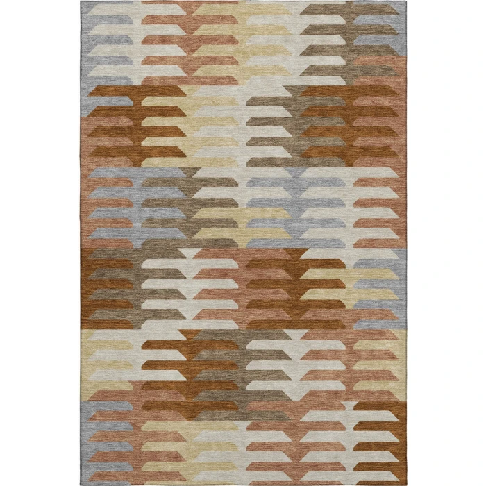 Addison Mayfield Orange AMF2328 - 8ft. Round Rug