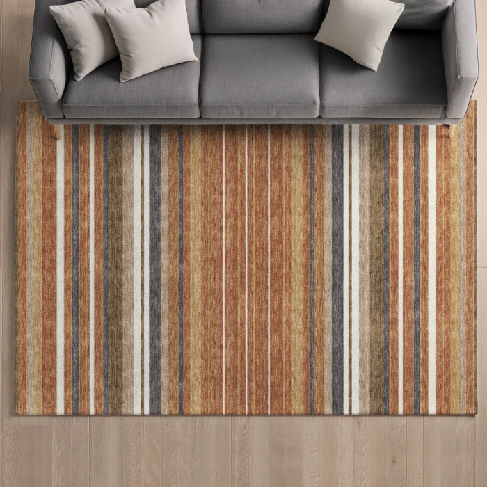 Addison Mayfield Orange AMF2330 - 8ft. Round Rug