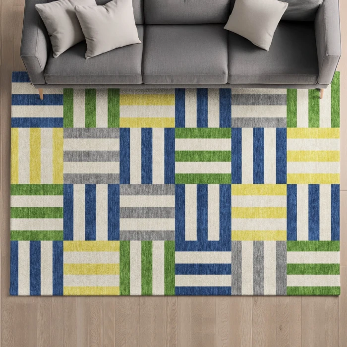 Addison Mayfield Blue AMF2332 - 8ft. Round Rug